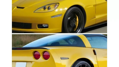 Spec-D Front/Rear LED Side Marker Lights (Chrome Housing/Clear Lens) Chevrolet Corvette 2005-2013                                     - LSM-CVET05CLED4P-VS - Image 10