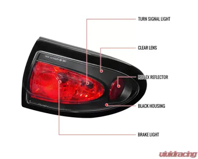 Spec-D Altezza Tail Light Chrome Chevrolet Cavalier 2003-2005 - LT-CAV03JM3-TM