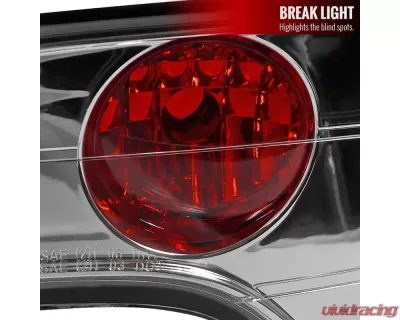 Spec-D Tail Lights Chrome Housing/Clear Lens Honda Civic Sedan 2006-2011 - LT-CV064-TM