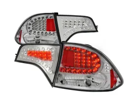Spec-D 4D LED Tail Lights Chrome  Honda Civic 2006-2011