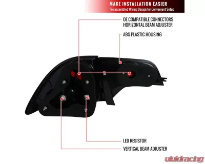 Spec-D Tail Lights Chrome Housing/Clear Lens Honda Civic Sedan 2006-2011 - LT-CV064-TM