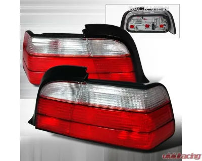 Spec-D 3 Series Altezza Tail Lights Red Clear 2 Door BMW E36 1992-1998 - LT-E362RPW-KS