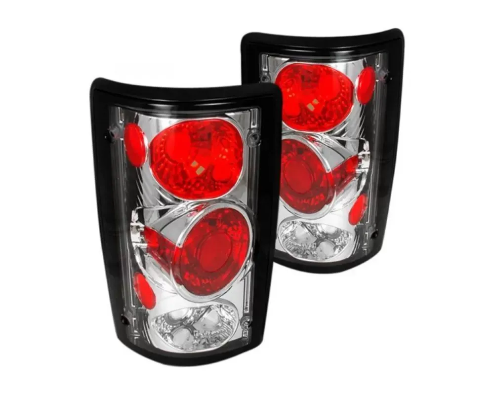 Spec D Chrome | Red Euro Tail Lights Ford E-Series | Excursion 2000-2003 - LT-ECON00-KS
