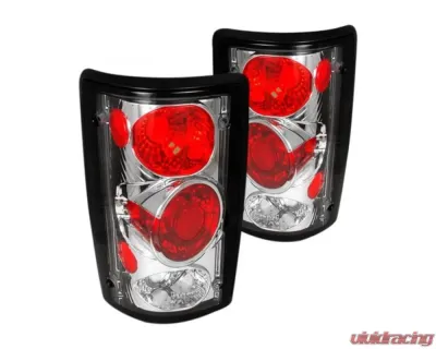 Spec D Chrome | Red Euro Tail Lights Ford E-Series | Excursion 2000-2003 - LT-ECON00-KS