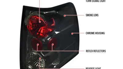 Spec-D Taillights (Chrome Housing/Smoked Lens) Ford Expedition 2003-2006                                     - LT-EPED03G-TM - Image 10