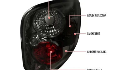 Spec-D Taillights (Chrome Housing/Smoked Lens) Ford F-150 1997-2004                                     - LT-F150F97G-TM - Image 10