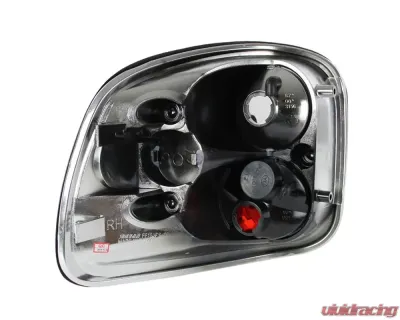 Spec-D Taillights (Chrome Housing/Smoked Lens) Ford F-150 1997-2004 - LT-F150F97G-TM