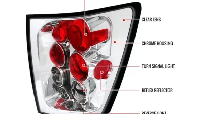 Spec-D Taillights (Chrome Housing/Clear Lens) Jeep Grand Cherokee 2005-2006                                     - LT-GKEE04-TM - Image 9