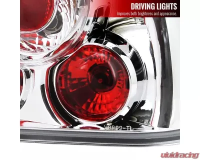 Spec-D Tail Lights Chrome Housing/Clear Lens Volkswagen Jetta/Bora Mk4 Sedan 1999-2005 - LT-JET99-TM