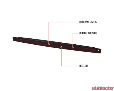 Spec-D 3rd Brake Light Red Ford Mustang Cobra 2003-2004 - LT-MST03RBRLED-RS