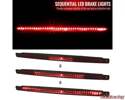 Spec-D 3rd Brake Light Sequential Red Ford Mustang Cobra 2003-2004 - LT-MST03RBRLED-SQ-RS