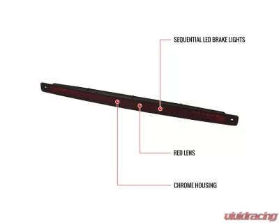 Spec-D 3rd Brake Light Sequential Red Ford Mustang Cobra 2003-2004 - LT-MST03RBRLED-SQ-RS
