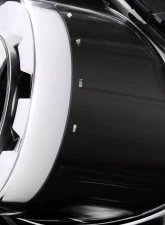 Spec-D White LED Bar Tail Lights Glossy Black Housing/Clear Lens Ford Mustang Coupe/Convertible 2015-2022                                     - LT-MST15BWLED-SQ-TM - Image 6