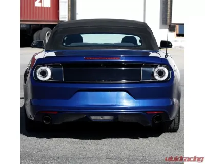 Spec-D White LED Bar Tail Lights Glossy Black Housing/Clear Lens Ford Mustang Coupe/Convertible 2015-2022 - LT-MST15BWLED-SQ-TM