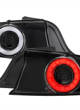 Spec-D White LED Bar Tail Lights Glossy Black Housing/Clear Lens Ford Mustang Coupe/Convertible 2015-2022                                     - LT-MST15BWLED-SQ-TM - Image 10