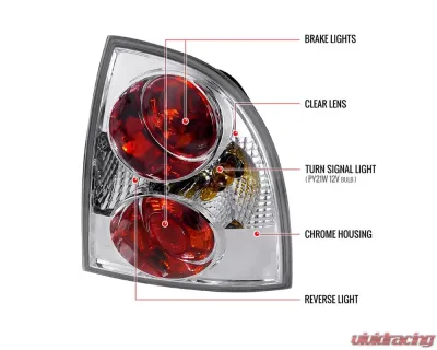 Spec-D Altezza Tail Light Chrome Volkswagen Passat 2001-2005 - LT-PAS014-TM