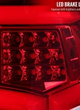 Spec-D  Tail Light With Red Led Bar Chrome Housing and Red Lens - Sequential Turn Signal Dodge Ram 2500/3500 2019-2022                                     - LT-RAM1925RLED-SQ-TM - Image 3