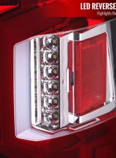 Spec-D  Tail Light With Red Led Bar Chrome Housing and Red Lens - Sequential Turn Signal Dodge Ram 2500/3500 2019-2022                                     - LT-RAM1925RLED-SQ-TM - Image 5