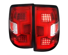 Spec-D  Tail Light With Red Led Bar Chrome Housing and Red Lens - Sequential Turn Signal Dodge Ram 2500/3500 2019-2022