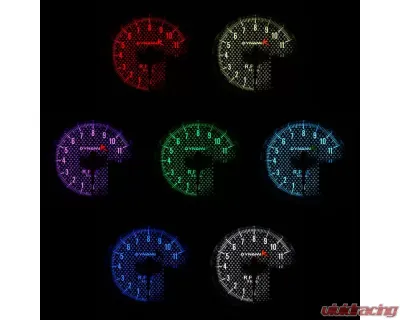 Spec-D 2 Inch RPM Gauge - Black Frame - RG-5DK02BKCF