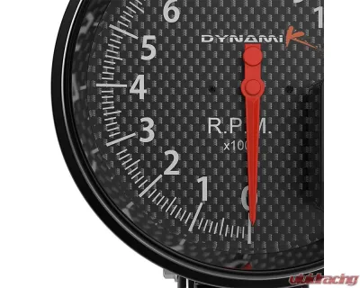 Spec-D 2 Inch RPM Gauge - Black Frame - RG-5DK02BKCF