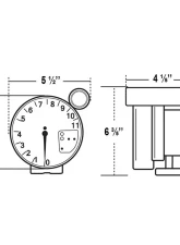 Spec-D 2 Inch RPM Gauge - Black Frame                                     - RG-5DK02BKCF - Image 6