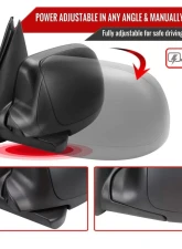 Spec-D Power Heated Side Mirrors Matte Black - Right Chevrolet Silverado 2003-2006                                     - RMV-SIV03HP-FS-R - Image 2