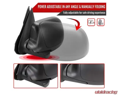 Spec-D Power Heated Side Mirrors Matte Black - Right Chevrolet Silverado 2003-2006 - RMV-SIV03HP-FS-R
