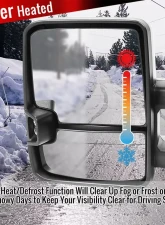 Spec-D Power Heated Side Mirrors Matte Black - Right Chevrolet Silverado 2003-2006                                     - RMV-SIV03HP-FS-R - Image 9