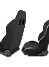 Spec-D Bride STY Racing Seats - Black - Cloth -Pair                                     - RS-501-2 - Image 4