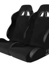 Spec-D Bride STY Racing Seats - Black - Cloth -Pair                                     - RS-501-2 - Image 7