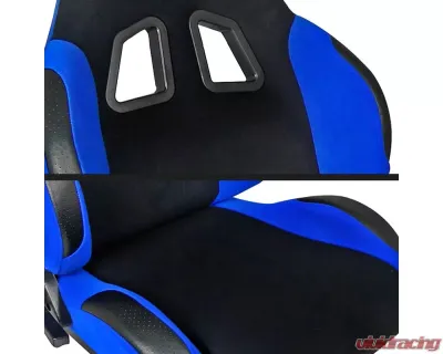 Spec-D Bride STY Racing Seats - Black/Blue - RS-504-2