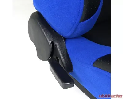 Spec-D Bride STY Racing Seats - Black/Blue - RS-504-2