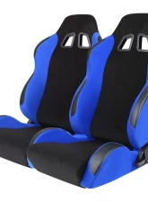 Spec-D Bride STY Racing Seats - Black/Blue                                     - RS-504-2 - Image 8