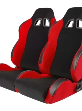 Spec-D Bride STY Racing Seats - Black/Red                                     - RS-505-2 - Image 8