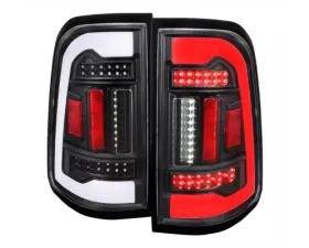 Spec-D 1500 Full Led Tail Light With Led Bar Matte Black Housing Clear Lens Dodge Ram 2019-2023