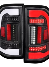 Spec-D 1500 Full Led Tail Light With Led Bar Matte Black Housing Clear Lens Dodge Ram 2019-2023                                     - LT-RAM1915JMLED-TM - Image 4