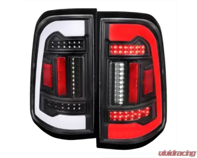 Spec-D 1500 Full Led Tail Light With Led Bar Matte Black Housing Clear Lens Dodge Ram 2019-2023 - LT-RAM1915JMLED-TM