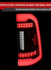 Spec-D 1500 Full Led Tail Light With Led Bar Matte Black Housing Clear Lens Dodge Ram 2019-2023                                     - LT-RAM1915JMLED-TM - Image 2