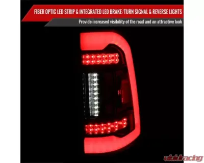 Spec-D 1500 Full Led Tail Light With Led Bar Matte Black Housing Clear Lens Dodge Ram 2019-2023 - LT-RAM1915JMLED-TM