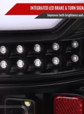 Spec-D 1500 Full Led Tail Light With Led Bar Matte Black Housing Clear Lens Dodge Ram 2019-2023                                     - LT-RAM1915JMLED-TM - Image 4
