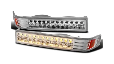 Spec-D LED Bumper Lights (Chrome Housing/Clear Lens) Chevrolet S10 | GMC Sonoma 1998-2004                                     - 2LB-S1098CLED-RS - Image 10