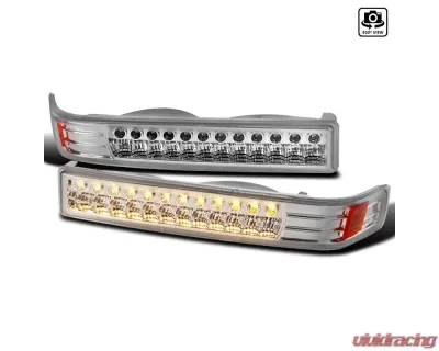 Spec-D LED Bumper Lights (Chrome Housing/Clear Lens) Chevrolet S10 | GMC Sonoma 1998-2004 - 2LB-S1098CLED-RS