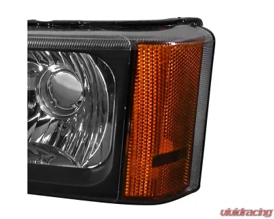 Spec-D Bumper Lights (Matte Black Housing/Clear Lens) Chevrolet Silverado | Avalanche 2002-2007 - 2LB-SIV04JM-RS