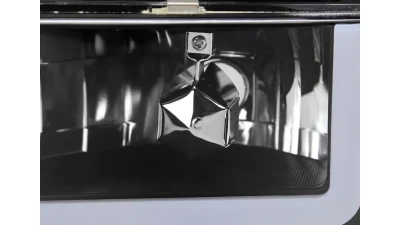 Spec-D LED Tube Factory Style Headlights w/ Bumper & Corner Lights (Matte Black Housing/Clear Lens) Chevrolet | GMC 1988-1993                                     - 2LBCLH-C1088JM-G3-GO - Image 3