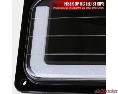 Spec-D LED Tube Factory Style Headlights w/ Bumper & Corner Lights (Matte Black Housing/Clear Lens) Chevrolet | GMC 1988-1993 - 2LBCLH-C1088JM-G3-GO