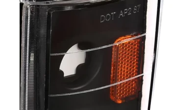 Spec-D LED Tube Factory Style Headlights w/ Bumper & Corner Lights (Matte Black Housing/Clear Lens) Chevrolet | GMC 1988-1993                                     - 2LBCLH-C1088JM-G3-GO - Image 7