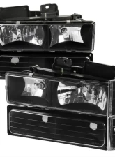 Spec-D Factory Style Headlights, Bumper Lights, & Corner Lights Set (Matte Black Housing/Clear Lens) Chevrolet | GMC 1988-1993                                     - 2LBCLH-C1088JM-RS - Image 10