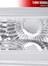 Spec-D LED Tube Factory Headlights w/ Corner Signal Bumper Lights (Chrome Housing/Clear Lens) Chevrolet 1994-1998                                     - 2LBCLH-C1094-G3-RS - Image 4