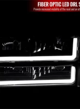 Spec-D Factory Style Headlights w/ LED Strip & Bumper & Corner Lights (Matte Black Housing/ Clear Lens) GMC C10 | Sierra | Suburban | Yukon 1994-1998                                     - 2LBCLH-GMC94JM-G3-GO - Image 2